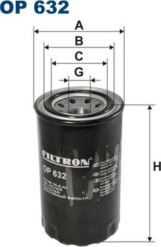 Filtron OP632 - Eļļas filtrs autodraugiem.lv