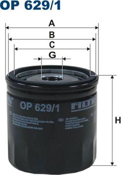 Filtron OP629/1 - Eļļas filtrs autodraugiem.lv