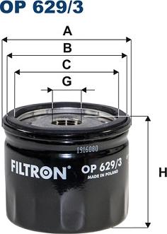 Filtron OP 629/3 - Eļļas filtrs autodraugiem.lv