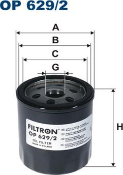 Filtron OP629/2 - Eļļas filtrs autodraugiem.lv