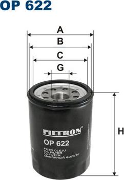 Filtron OP622 - Eļļas filtrs autodraugiem.lv