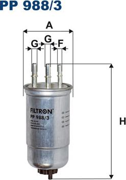 Filtron PP988/3 - Degvielas filtrs autodraugiem.lv