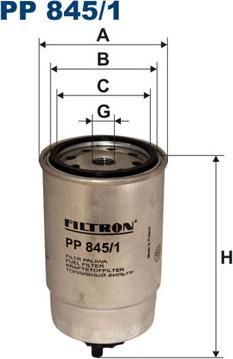 Filtron PP845/1 - Degvielas filtrs autodraugiem.lv