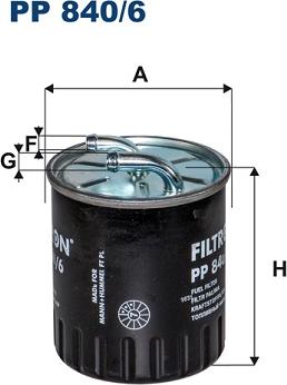 Filtron PP840/6 - Degvielas filtrs autodraugiem.lv