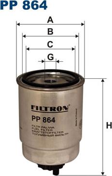 Filtron PP864 - Degvielas filtrs autodraugiem.lv