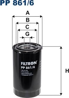 Filtron PP861/6 - Degvielas filtrs autodraugiem.lv