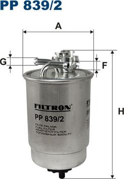 Filtron PP839/2 - Degvielas filtrs autodraugiem.lv