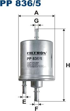 Filtron PP836/5 - Degvielas filtrs autodraugiem.lv