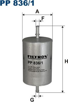 Filtron PP836/1 - Degvielas filtrs autodraugiem.lv