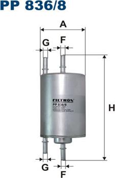 Filtron PP836/8 - Degvielas filtrs autodraugiem.lv