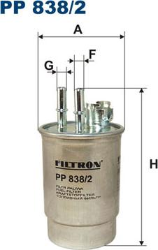 Filtron PP838/2 - Degvielas filtrs autodraugiem.lv