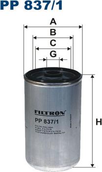 Filtron PP837/1 - Degvielas filtrs autodraugiem.lv