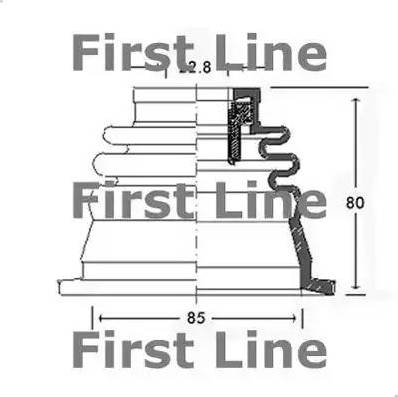 First Line FCB2544 - Putekļusargs, Piedziņas vārpsta autodraugiem.lv