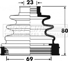 First Line FCB2854 - Putekļusargs, Piedziņas vārpsta autodraugiem.lv