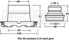 First Line FPK7108 - Putekļu aizsargkomplekts, Amortizators autodraugiem.lv