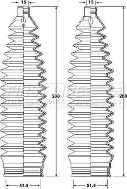 First Line FSG3414 - Putekļusargu komplekts, Stūres iekārta autodraugiem.lv