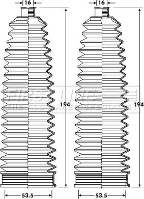 First Line FSG3412 - Putekļusargu komplekts, Stūres iekārta autodraugiem.lv