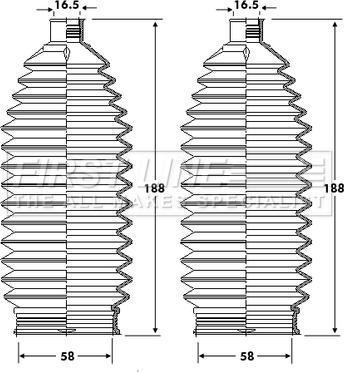 First Line FSG3417 - Putekļusargu komplekts, Stūres iekārta autodraugiem.lv