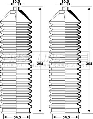First Line FSG3429 - Putekļusargu komplekts, Stūres iekārta autodraugiem.lv