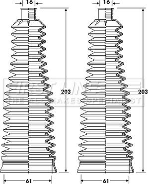 First Line FSG3422 - Putekļusargu komplekts, Stūres iekārta autodraugiem.lv