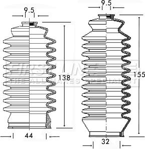First Line FSG3107 - Putekļusargu komplekts, Stūres iekārta autodraugiem.lv