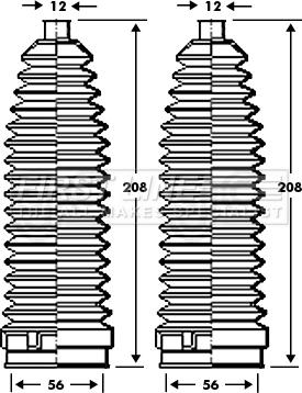 First Line FSG3390 - Putekļusargu komplekts, Stūres iekārta autodraugiem.lv