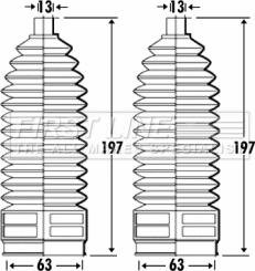 First Line FSG3322 - Putekļusargu komplekts, Stūres iekārta autodraugiem.lv
