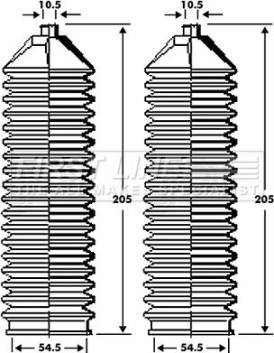 First Line FSG3294 - Putekļusargu komplekts, Stūres iekārta autodraugiem.lv