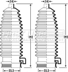 First Line FSG3297 - Putekļusargu komplekts, Stūres iekārta autodraugiem.lv