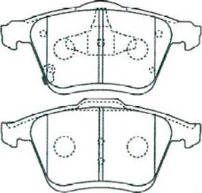 Blue Print ADT54287 - Bremžu uzliku kompl., Disku bremzes autodraugiem.lv