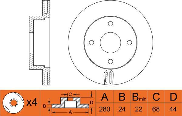 Maxgear 19-2202 - Bremžu diski autodraugiem.lv