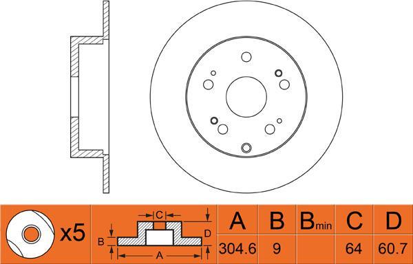 Kavo Parts BR-2260 - Bremžu diski autodraugiem.lv