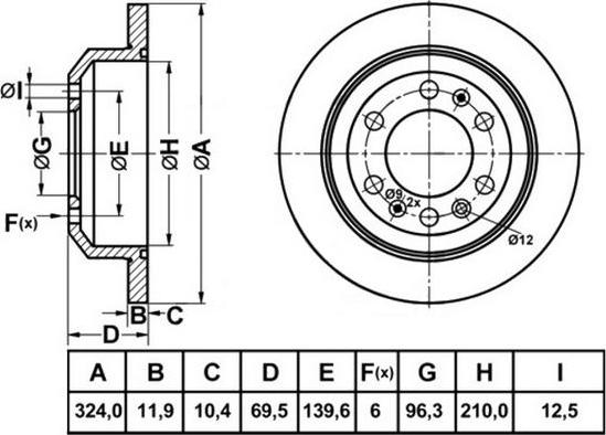 FIT FR1041 - Bremžu diski autodraugiem.lv