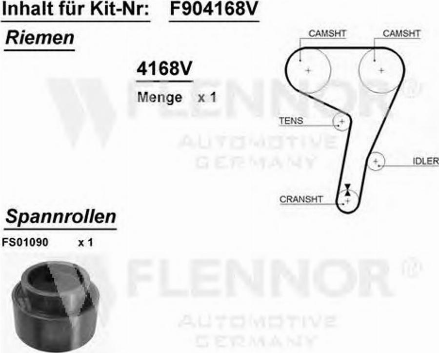 Flennor F904168V - Zobsiksnas komplekts autodraugiem.lv