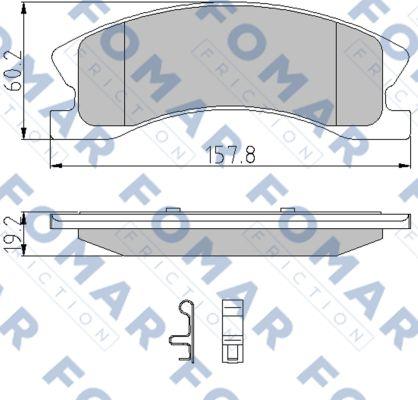 FOMAR Friction FO 937581 - Bremžu uzliku kompl., Disku bremzes autodraugiem.lv