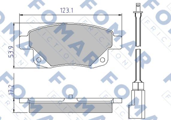 FOMAR Friction FO 925281 - Bremžu uzliku kompl., Disku bremzes autodraugiem.lv