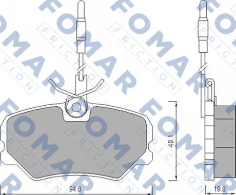 FOMAR Friction FO 443981 - Bremžu uzliku kompl., Disku bremzes autodraugiem.lv