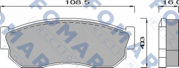 FOMAR Friction FO 432181 - Bremžu uzliku kompl., Disku bremzes autodraugiem.lv