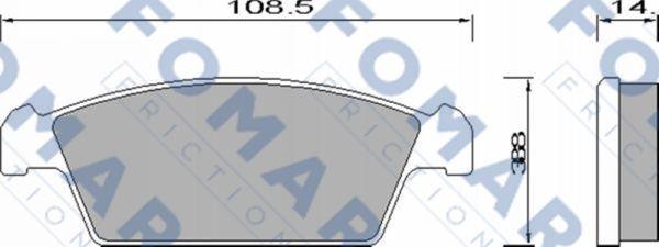 FOMAR Friction FO 644281 - Bremžu uzliku kompl., Disku bremzes autodraugiem.lv