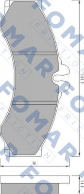 FOMAR Friction FO 627681 - Bremžu uzliku kompl., Disku bremzes autodraugiem.lv