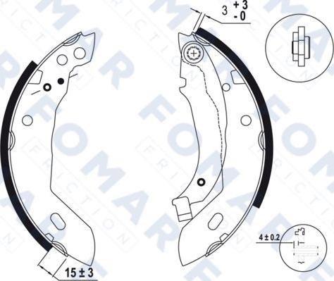 FOMAR Friction FO 0415 - Bremžu loku komplekts autodraugiem.lv