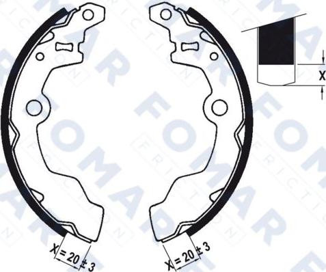 FOMAR Friction FO 0482 - Bremžu loku komplekts autodraugiem.lv