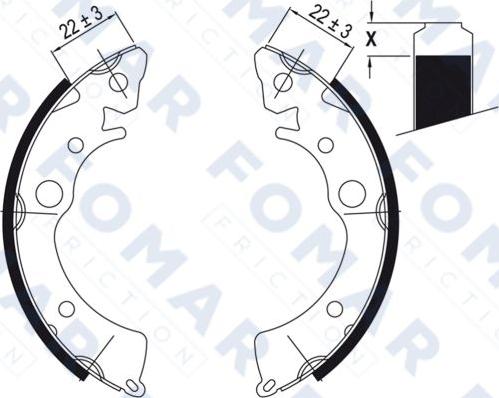 FOMAR Friction FO 0435 - Bremžu loku komplekts autodraugiem.lv