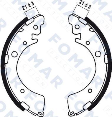 FOMAR Friction FO 0549 - Bremžu loku komplekts autodraugiem.lv