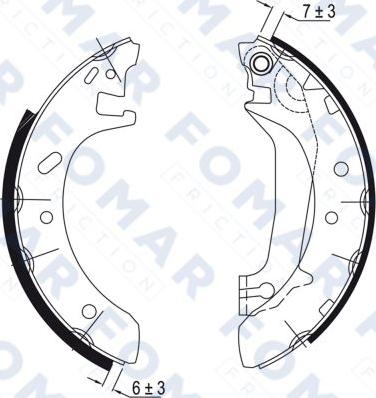 FOMAR Friction FO 0580 - Bremžu loku komplekts autodraugiem.lv