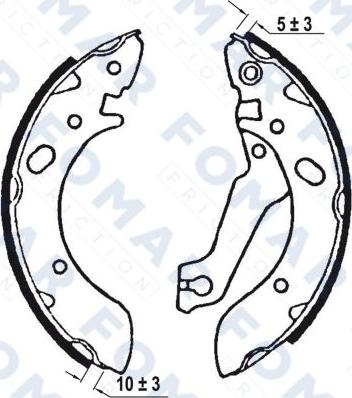 FOMAR Friction FO 0576 - Bremžu loku komplekts autodraugiem.lv