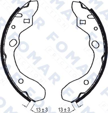 FOMAR Friction FO 0603 - Bremžu loku komplekts autodraugiem.lv