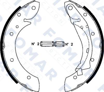 FOMAR Friction FO 0634 - Bremžu loku komplekts autodraugiem.lv