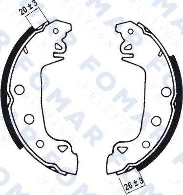 FOMAR Friction FO 0114 - Bremžu loku komplekts autodraugiem.lv