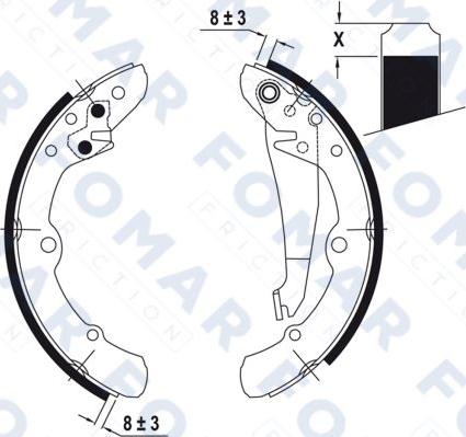 FOMAR Friction FO 0342 - Bremžu loku komplekts autodraugiem.lv